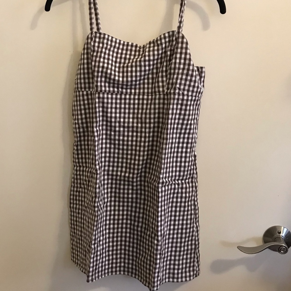 Gingham Strap Dress